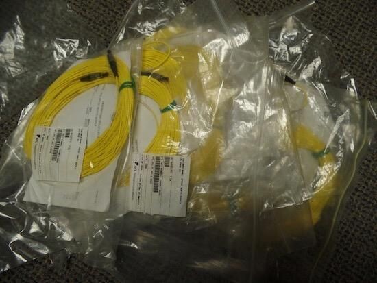 LOT OF 10 AFL 20M FC-FC SIMPLEX YELLOW FIBER OPTIC CABLE