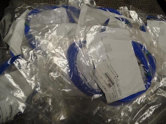 LOT OF 18 AFL 10M SC-FC SIMPLEX SINGLEMODE BLUE FIBER OPTIC CABLE