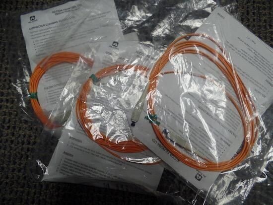 LOT OF 3 AFL 3M SC-SC SIMPLEX SINGLEMODE ORANGE FIBER OPTIC CABLE