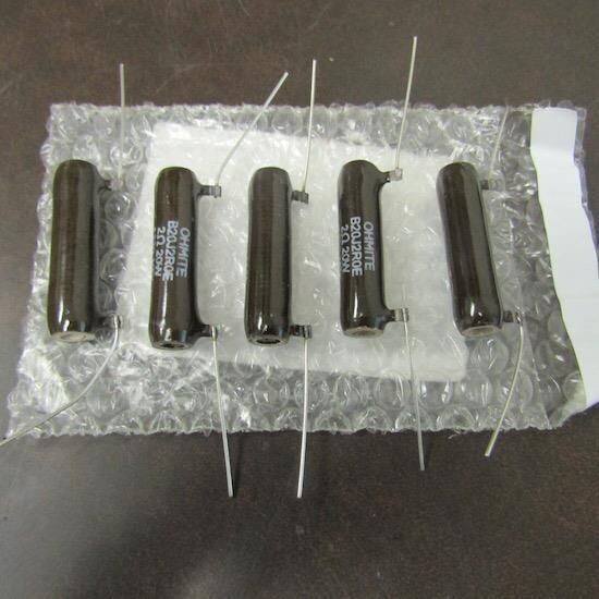 LOT OF 5 Ohmite B20J2R0E Resistor