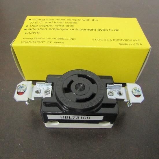 HUBBELL HBL7310B TWIST LOCK RECEPTACLE 20A, 125/250V