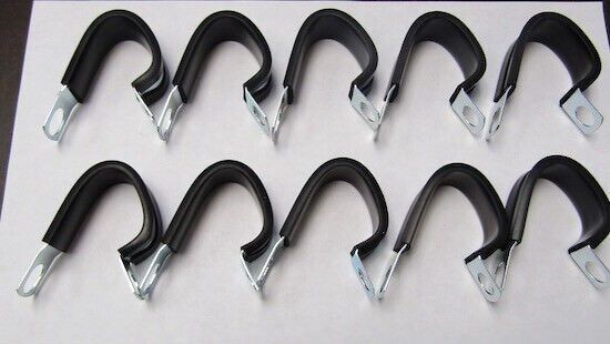 LOT OF 10 UMPCO S866G10-2 5/8" X 2 LOOPS GALVANIZED CUSHION CLAMP