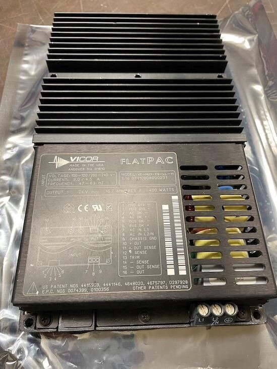 VICOR FLATPAC VE-MU3-EQ-LL-11 POWER SUPPLY 200-240V 4.5A 47-63HZ
