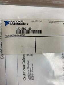 NATIONAL INSTRUMENTS 187168C-02 DAQCARD