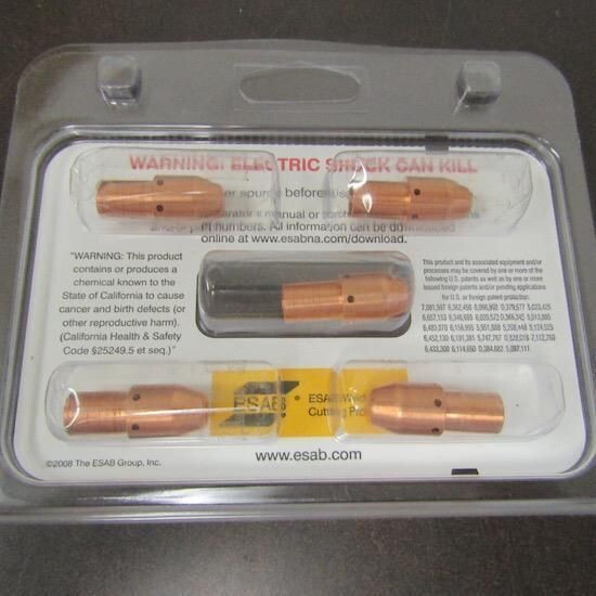 LOT OF 5 ESAB PLASMARC 0558005220 ELECTRODES 90/100 AMP NS, PT-37/38/39