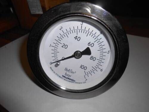 STEWART-BUCHANAN CT251G/20 GAUGE 75MM RANGE 0-100 PSI/BAR NEW