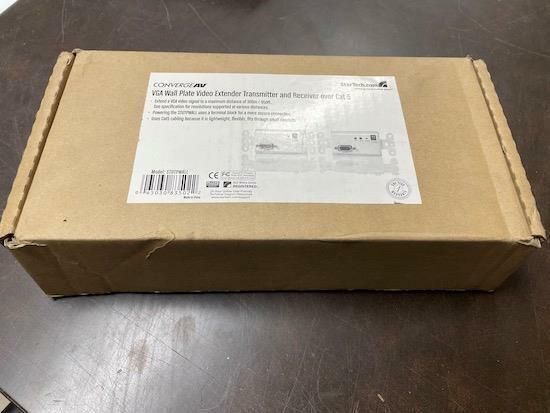 STARTECH CONVERGEAV STUTPWALL VGA WALL PLATE VIDEO EXTENDER TRANSMITTER&RECEIVER