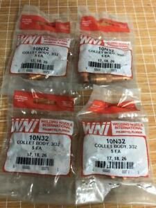 LOT OF 4 PACKS (EACH PACK QTY 5) WNI 10N32 COLLETS 3/32" FOR 17, 18 & 26 TORCH