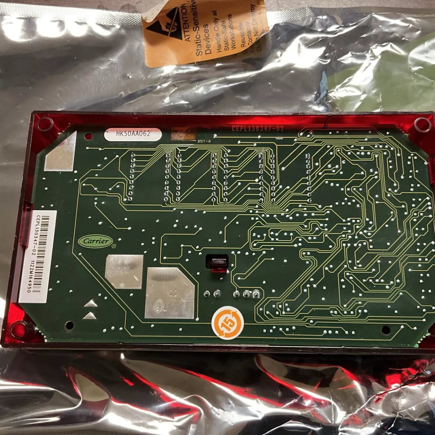 CARRIER HK50AA062 / CEPL130347-02 CHILLER CONTROL DISPLAY MODULE