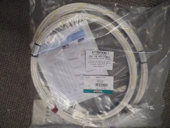 PANDUIT QUICKNET STP CAT 6A CASSETTE TO CASSETTE 6 PORTS WHITE RISER CABLE 10FT