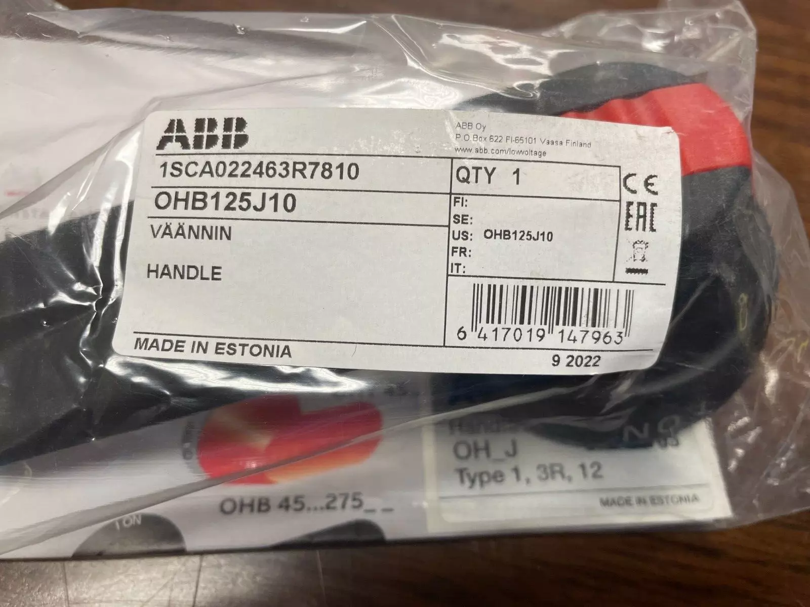ABB 1SCA022463R7810 OHB125J10 HANDLE