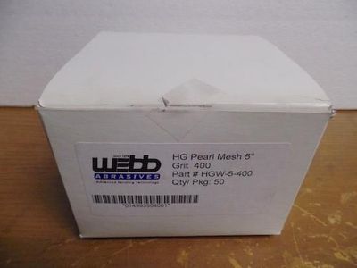 WEBB ABRASIVES HGW-5-400 HG PEARL MESH 5 WEBB ABRASIVES HGW-5-400 HG PEARL MESH 5" ABRASIVE PAD