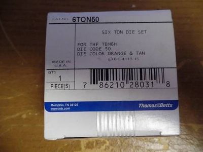 THOMAS & BETTS 6TON50 SIX TON DIE SET NEW