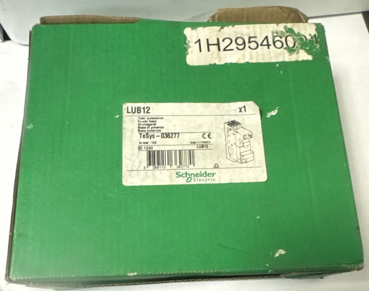 Schneider Electric LUB12 TeSys Ultra Motor Starter Power Base – 12 A – 3‑Pole Schneider Electric LUB12 TeSys Ultra Motor Starter Power Base – 12 A – 3‑Pole