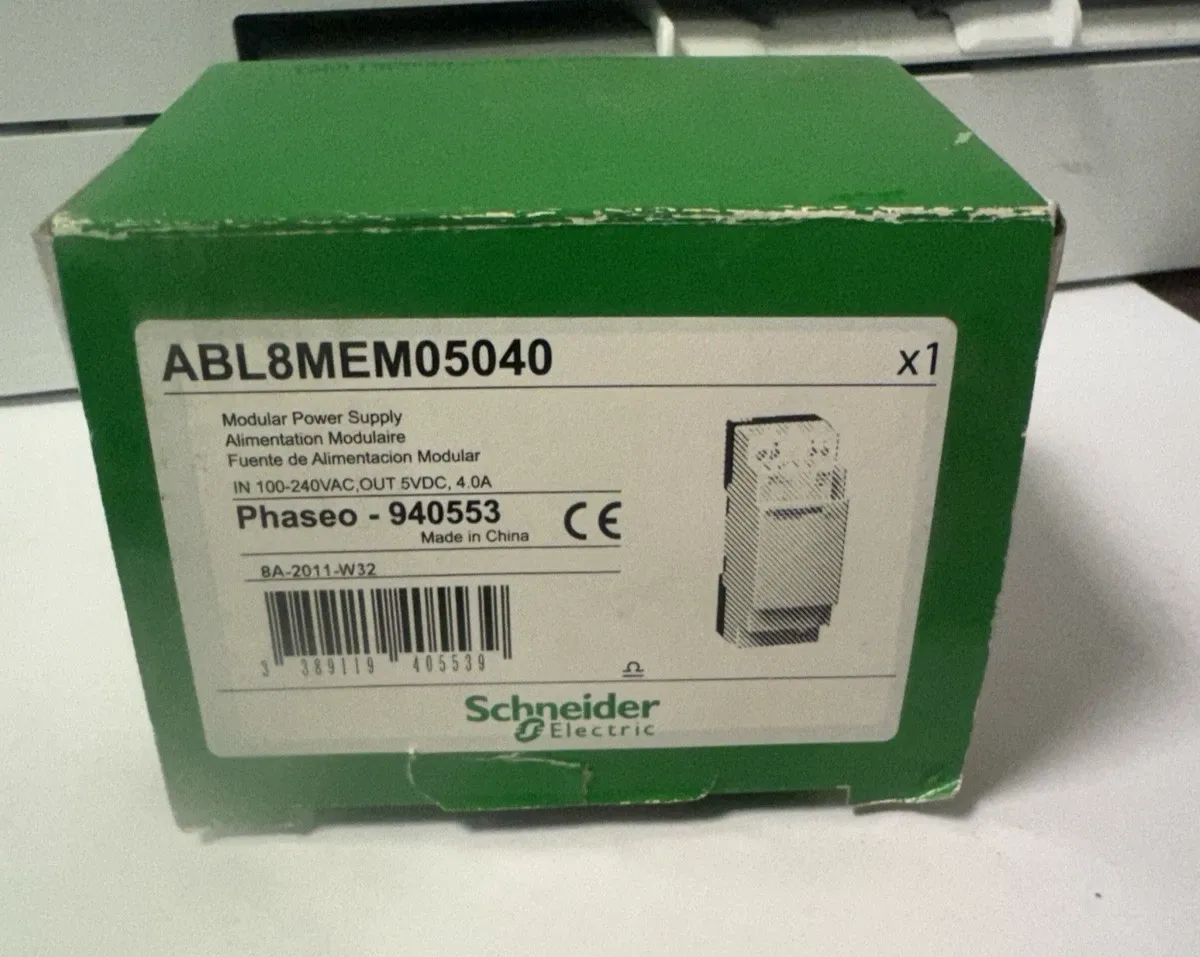 Schneider Electric ABL8MEM05040 Power Supply 5VDC 4A DIN Rail Modular Schneider Electric ABL8MEM05040 Power Supply 5VDC 4A DIN Rail Modular