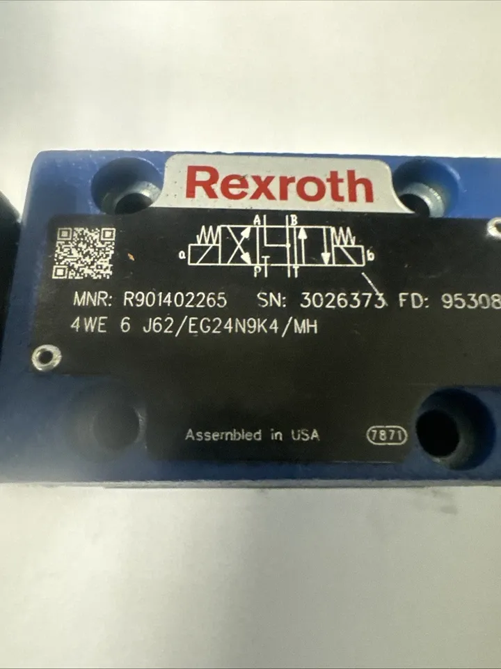Rexroth R901402265 4WE6J62/EG24N9K4/MH Hydraulic Valve 24VDC 350bar do3