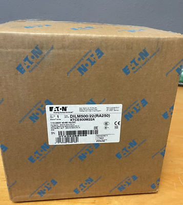 Eaton DILM500/22 (RA250) Contactor 120–250V Coil 250kW 400V AC‑3 XTCE500M22A