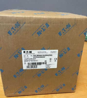Eaton DILM500/22 (RA250) Contactor 120–250V Coil 250kW 400V AC‑3 XTCE500M22A