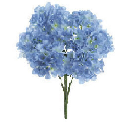 21&quot;HYDRANGEA BUSH X7 BL/DL
