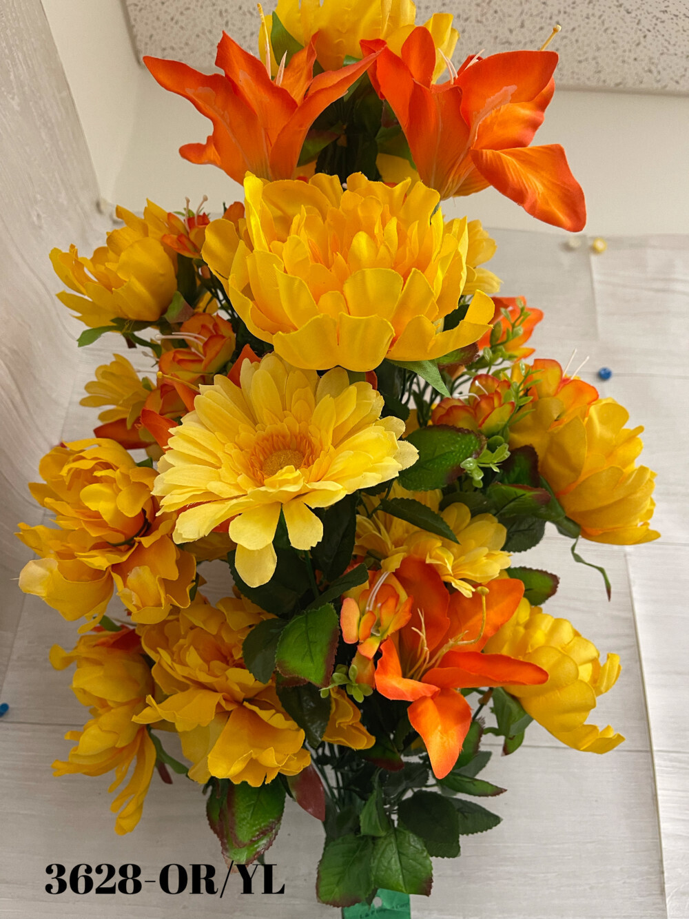 PEONY DAISY LILY MIX BUSH X 36 OR/YL