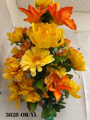 PEONY DAISY LILY MIX BUSH X 36 OR/YL