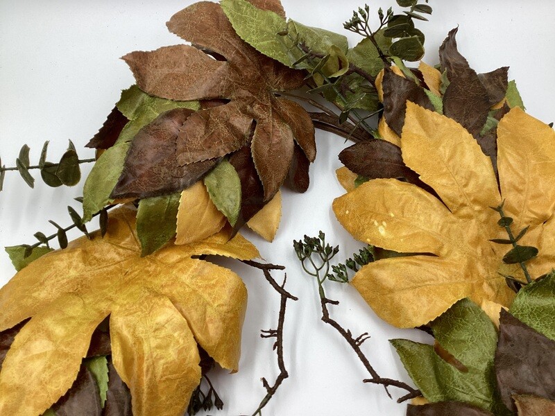 72"EUCALY/ARALIA LEAF GARLAND - Fall