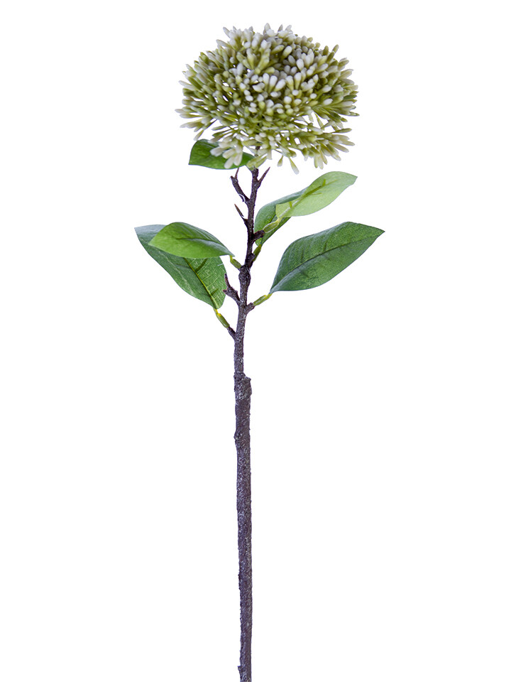 21&quot; SPIKY WILD FLOWER STEM White
