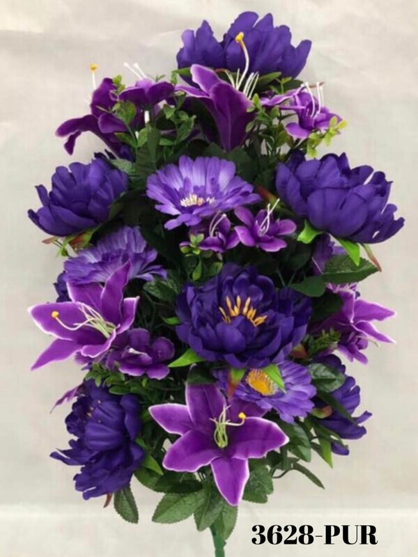 PEONY DAISY LILY MIX BUSH X 36 PUR