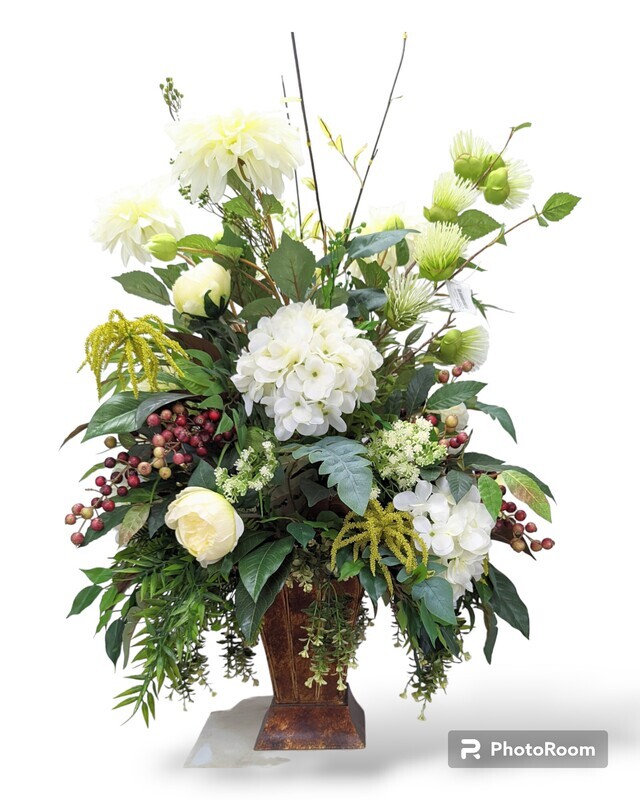 Hydrangea with Greenery Arrangement