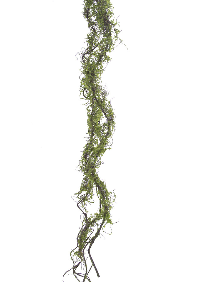 5&#39; MOSSY TWIG VINE LIGHT GREEN W/BR