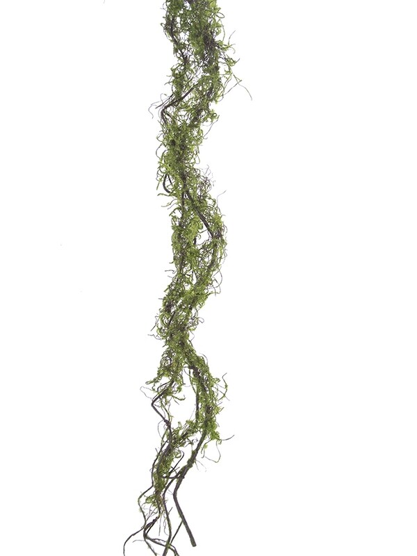 5&#39; MOSSY TWIG VINE LIGHT GREEN W/BR