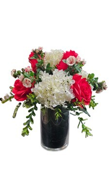 Custom Arrangement Rose Hydrangea w/Vase