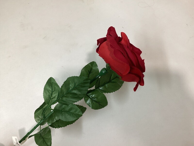 Velvet Open Single Rose Spray