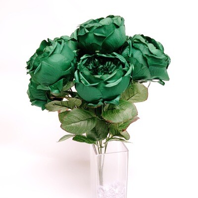 Cabbage Rose x7 - EMERALD
