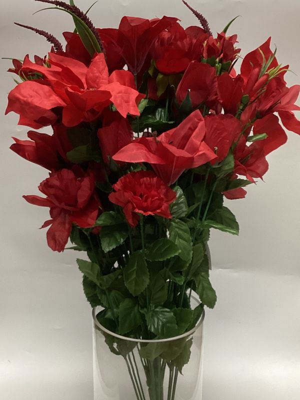 X-LARGE Poinsettia Mixed Bush x40 - RED