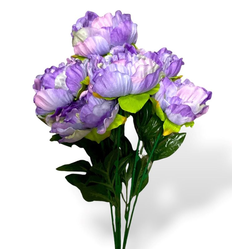 22” PEONY BUSH X7 PURPLE