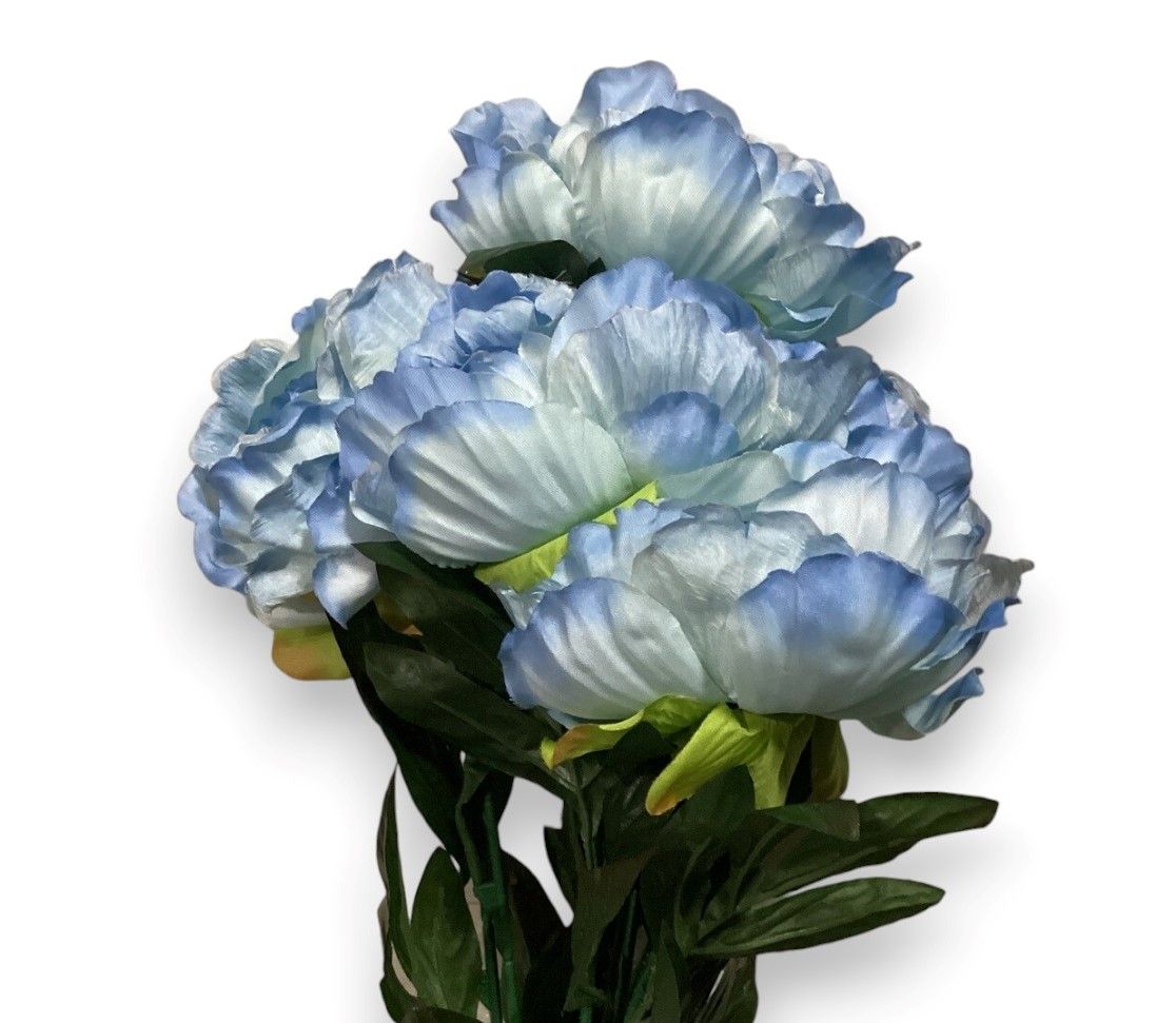 22” PEONY BUSH X7 LT BLUE