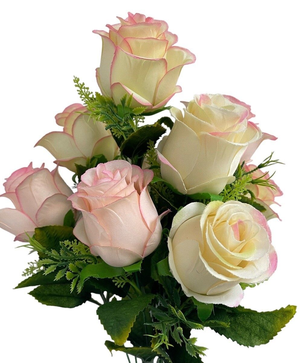 Closed Rose Bud Bush w/Grny x9 - CR/PK