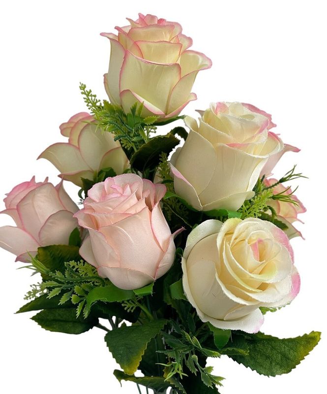 Closed Rose Bud Bush w/Grny x9 - CR/PK