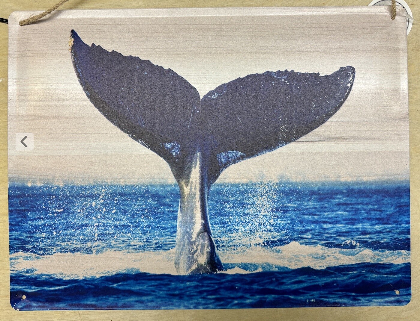 Picture: Whale Tail Metal Sign