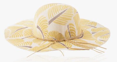 Elsie & Zoey Raya Yellow Floral Wide Brim Floppy Sun Hat