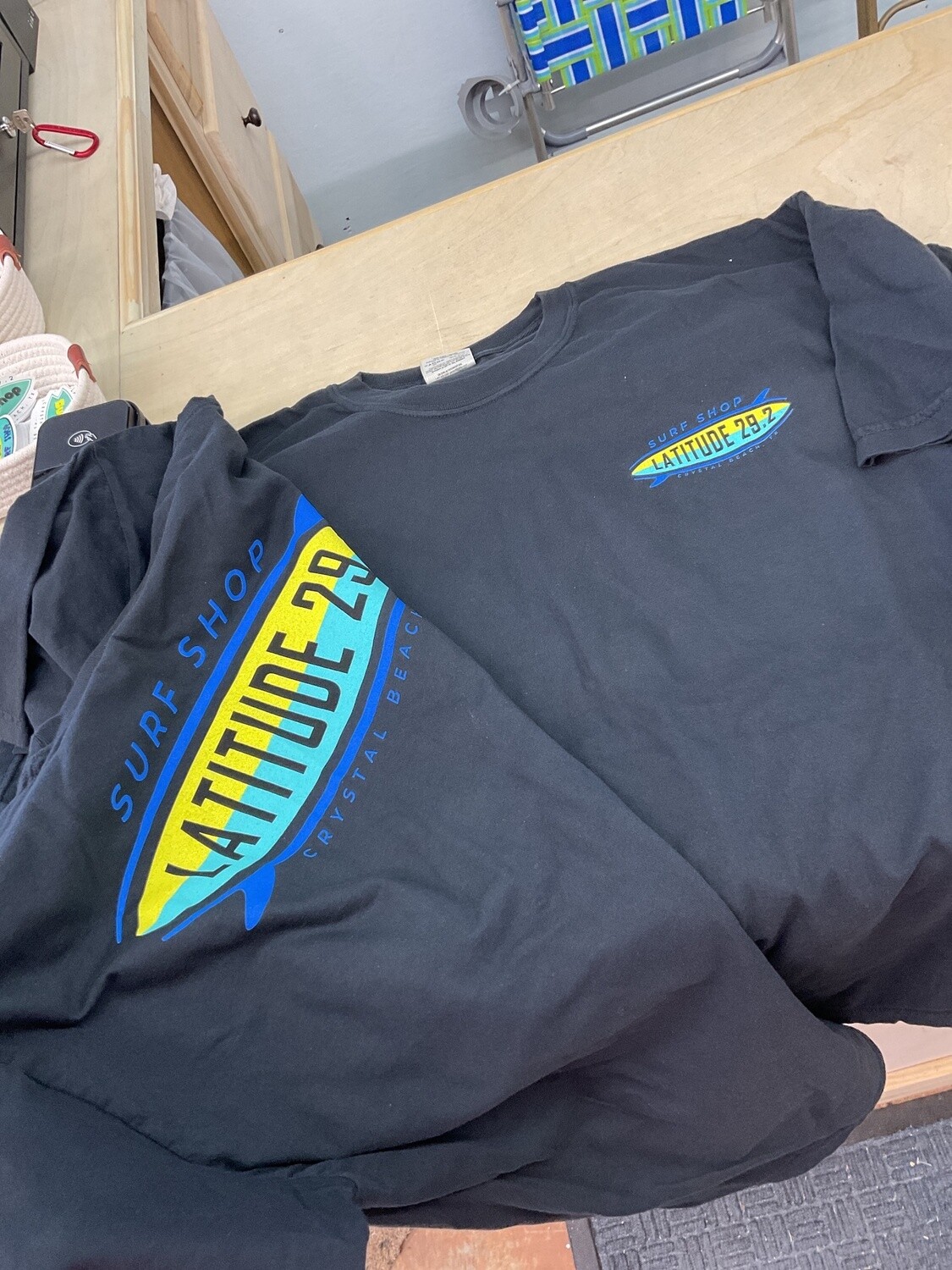 Black Latitude New Logo  SS Tee