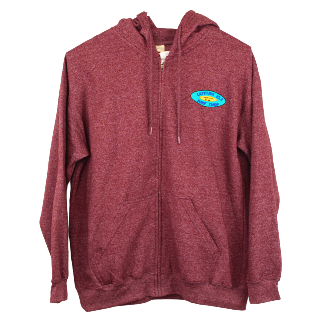 Latitude Zip Up Hoodie, Color: Red, Gender/Size: L