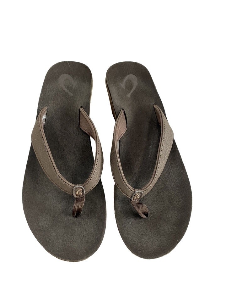 Olukai IPO wedge brown