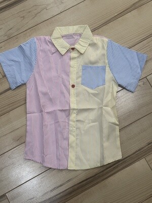 Boys Pastel Pinstripe Shirt