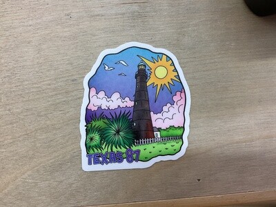 Crystal Beach Lighthouse Texas 87 Sticker CB 2024 Sticker