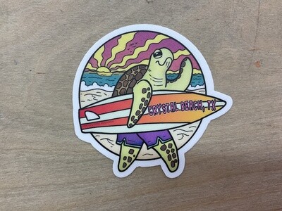 Surfing Turtle CB 2024 Sticker