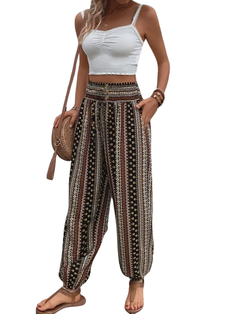 Bohemian Style Print Pants