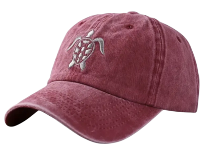 Save The Turtles Wine Red Baseball Cap