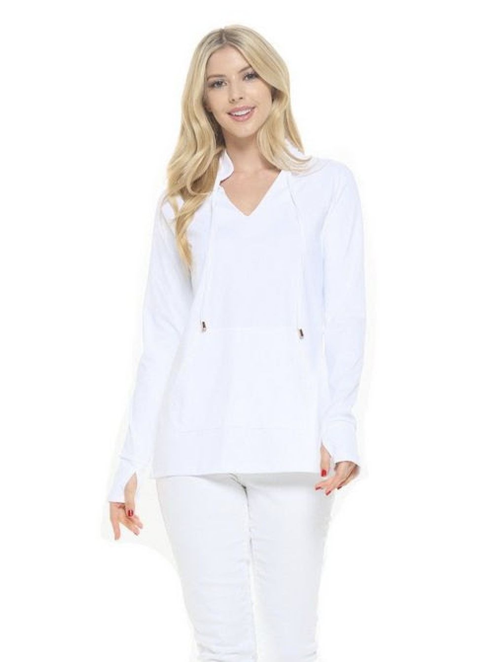 Scarlett Cuffed Sleeve Pullover White
